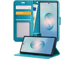 Étui - Convient pour Samsung Galaxy S26 Ultra - Luxe Bookcase - Walletcase Hoes - Portemonnee - Cover - Coque de téléphone - Turquoise