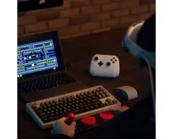 8Bitdo C64 Edition toetsenbord Gamen USB + RF Wireless + Bluetooth QWERTY Brits Engels Grijs
