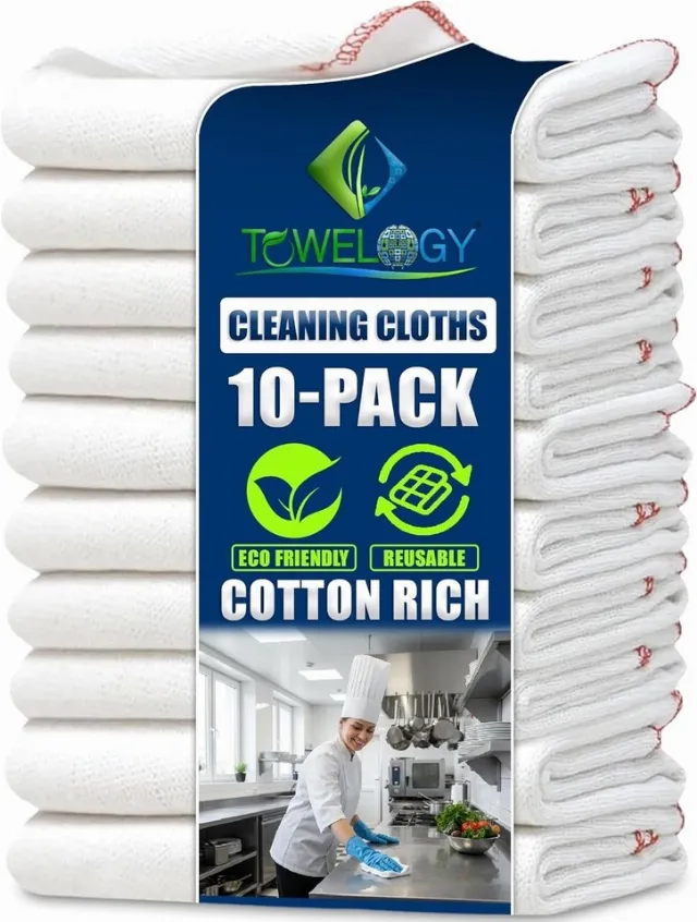 Jumbo Dish Cloths Large Cotton Heavy Duty Kitchen Washing Up Dishcloth