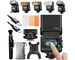 Godox iT32 + X5S compacte TTL-cameraflitser voor Sony, GN18, HSS