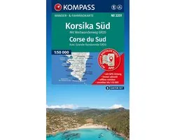 KOMPASS Wanderkarten-Set 2251 Korsika Süd. Mit Weitwanderweg GR20 / Corse du Sud. Avec Grande Randonnée GR20 (3 Karten) 1:50.000