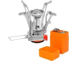Krachtige 3900W Draagbare Winddichte Camping Gasbrander met Piezo Ontsteking en Opbergtas voor Picknick, Backpacken en Trekking