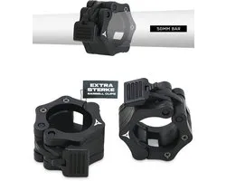 Breaking Limits Barbell Clips - Nylon Haltersluiting - Voor 50mm Olympische Halterstang - Quick-Lock Sluiting & Antislip Grip - Zwart