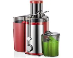 Extracteurs de jus de fruits et légumes SCH® - Extracteurs de jus - Extracteur de jus lent - Rouge - 34 cm x 31 cm x 20 cm
