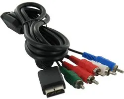 Component AV kabel voor Sony PlayStation 2 en 3 / zwart - 1,8 meter