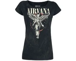 Nirvana Angel Dames T-shirt - houtskool - M