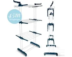 Wasrek avec plateaux de séchage supplémentaires - Étendoir à linge - Tour de séchage - Wasrek pliable - Étendoir à linge pliable - Wasrek sur pied - Tour de lavage