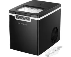 Ice Cube Maker - 9 Ice Cubes Ready in 8-10 Minutes - 26 lbs Ball Ice Cube in 24 Hours - Electric Ice Maker with Scoop and Basket, Black