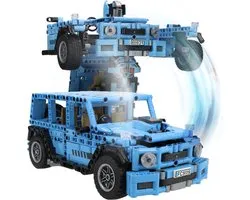 Crafts&Co Bouwstenen Set Robot Auto - Speelgoed Auto - Constructiespeelgoed - Bouwset - Blauw