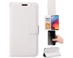 Nokia 6 Book PU lederen Portemonnee hoesje Book case wit