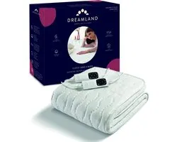 Dreamland 26056 Cotton - Elektrische deken - 2-persoons onderdeken - 150x160 cm - Wit - Katoen