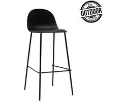 Tabouret de bar (de jardin) Kick Ciro - Noir