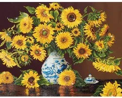 DIAMOND DOTZ Sunflowers - Diamond Painting - 32.410 Dotz - 71x56 cm