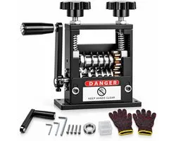Handmatige Kabelstripmachine - Kabelpelmachine met Boormachine-Aandrijving - 6 Invoerkanalen voor Kabels van 3–17 mm - 5 Verstelbare Hardmetalen Messen - Dubbele Instelknoppen - Aluminium Frame met Montagegaten - Voor Elektriciens en Recycling