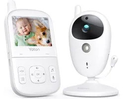 Babyfoon YOTON YB04 avec caméra 2,7" - Batterie 1000 mAh - Vision nocturne infrarouge - Wekker - Fonction VOX - 8 berceuses