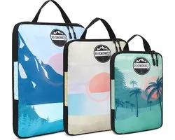 Reismonkey Compress-it Packing cubes - Kofferorganizer - set van 3 - waterafstotend