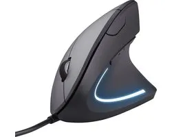 Trust Verto - Ergonomische Muis - Verticaal - Bedraad - Zwart