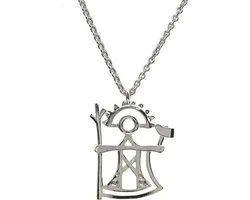 AuBor ®. Hanger. Zilver. "Ukko" God van de donder.