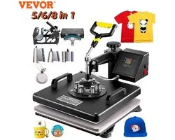 Transferpers - Hittepers - Heat press machine - 5 in 1 Professionele Heat Press - Snijplotter - Digitaal LCD Display