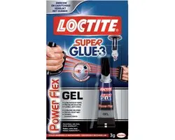 Secondelijm loctite powerflex gel tube 3gr blister