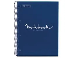 MIQUELRIUS collegeblok Notebook Emotions, A5, lichtblauw geruit, 120 vel