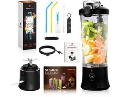 Spartacook Mini Blender 600 ml - Draagbare Blender - USB Oplaadbaar - Voor Smoothies & Shakes