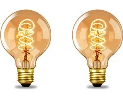 NUODIFAN Edison Vintage gloeilamp E27, led-retro gloeilamp, dimbaar, 4 W, led-lamp, warmwit, 2700 K, ideaal voor nostalgische en retro verlichting in huis, café, bar