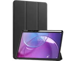 Housse - Compatible avec Lenovo Idea Tab Pro Gen 2 - Fine & Robuste - Étui folio Trifold - Coque rigide - Avec découpe compatible avec le stylo Lenovo - Étui tablette - Noir