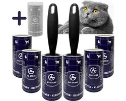 AG kledingroller - 420 kleefvellen - Verwijdert haren - hoge kwaliteit - Plakt extra goed - katten en honden haren - Pluizenroller - Kleefroller - Pluizenverwijderaar - plakroller - stofroller