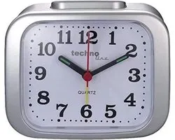 Technoline Model XL Zilver - analoge quartz wekker in retro design
