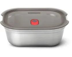 Black+Blum Steel Food Box Medium - Meal prep - 190x143x73 mm - Grijs/Rood