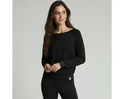 T-shirt de yoga à manches longues "ala" - noir