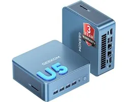 2026 GEEKOM Mini PC IT12 MAX- Ultra 5 125U- 16GB RAM,500GB SSD(Upgradeable) - ​​met upgradebare DDR5 RAM - ​​Windows 11 Pro - ​​8K - WiFi 7 - Dual LAN- 9 x USB - desktop-pc Mini PC met,Mini Computer,Game PC,pc voor games e