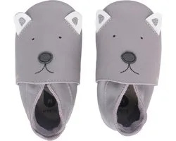 Bobux Babyslofjes Soft Soles Gull Grey Woof - Large