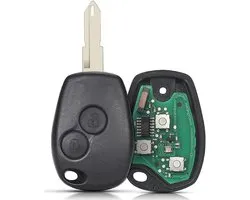 Afstandsbediening met elektronische programmering, compatibel met Kangoo Modus Clio Master Scénic Logan Trafic Sandero Duster Vivaro Movano Megane Laguna Espace 2 toetsen 434 MHz PCF7946