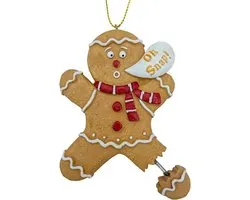 Gingerbread Man Cookie Oh Snap! Broken Leg Funny Christmas Tree Ornament