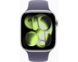 Apple Watch 11 - Wifi - 42mm - Zilverkleurig Aluminium Case with Purple Fog Sport Band - M/L