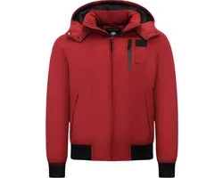 Veste d'hiver matelassée homme courte -7006 - Rouge