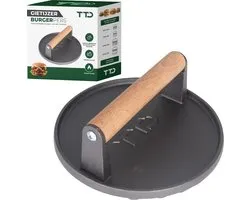 TTD® Presse à Hamburger en Fonte XL - Machine à Hamburger Extra Lourde - Accessoires BBQ - Accessoires de vêtements pour bébé Barbecue - Smash Burger