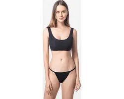 Tanga dames g-string Micro Modal vanta zwart | Ollies Fashion