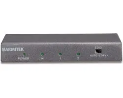 Marmitek Split 612 UHD 2.0 - HDMI Splitter 4K 60Hz - HDMI splitter 1 in 2 uit - HDMI Splitter 2 poorts - HDR - HDMI 2.0 - EDID - 3D - 1 ingang 2 uitgangen