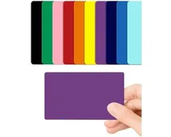 Blanco PVC-kaarten plastic - pak van 10 door CKB LTD 760 micron standaard CR80 ID creditcardformaat 86 x 54 mm - afdrukbaar ideaal voor overdrukken in elke desktop ID-kaartprinters (paars glans)