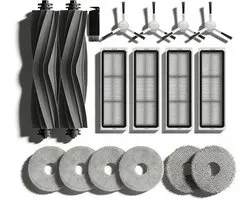 Accessoires voor Dreame L10s Pro Ultra, L10 Prime L10s Pro Gen 2, L10s Plus, 2 x Hoofdborstels, 6 x Dweildoeken, 4 x Filter, 4x Zijborstels, Reserveonderdelen