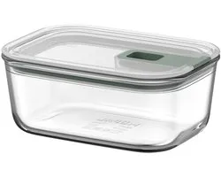 Boîte de conservation en verre Mepal EasyClip - 700 ml - Récipients de conservation en verre avec fermeture coulissante - Convient au micro-ondes, au four (vapeur), au réfrigérateur et au congélateur - Nordic sage