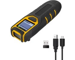 Inateck BCST-47 Barcodescanner, bluetooth, 1D, 2D QR codescanner, draadloos, 2,4 GHz, draagbare draadloze barcodescanner met scherm, handscanner met app en SDK