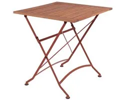 MaximaVida inklapbare vierkante tuintafel Toscana 70 cm roestbruin - 100% FSC excellent acacia