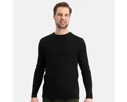 T-shirt à manches longues en mérinos et Bamboe , confortable et doux Bamboo Basics, Tyson – Zwart – S