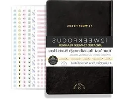 Focus Planner - Projectplanner Dagplanner - Doelen Bereiken - 12 Weken Focus - 7 x 10 Inch - Zwart