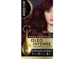 Syoss Oleo Intense 4-23 Haarverf - Bordeaux Rood - Permanente Haarkleuring - Ammoniakvrij - Met Voedende Oliën - 100% Grijsdekking - Langdurige Kleur - 1 stuk