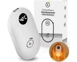 Twenty4seven® Elektrische Handwarmer Wit - 2 in 1 Handverwarmer & Powerbank - Oplaadbare Handwarmers Herbruikbaar - 2 tot 4 Uur Warmte - USB
